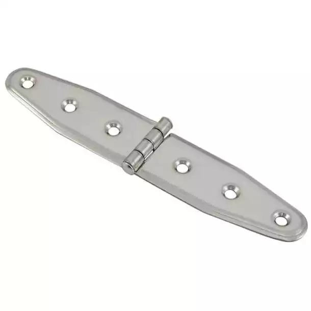 Charnière double ovale inox 155x30mm lot de 2