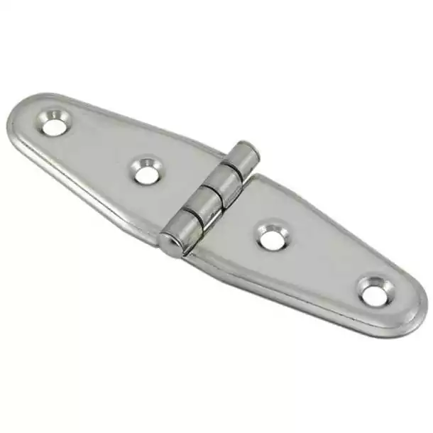 Charnière double ovale inox 105x30mm lot de 2