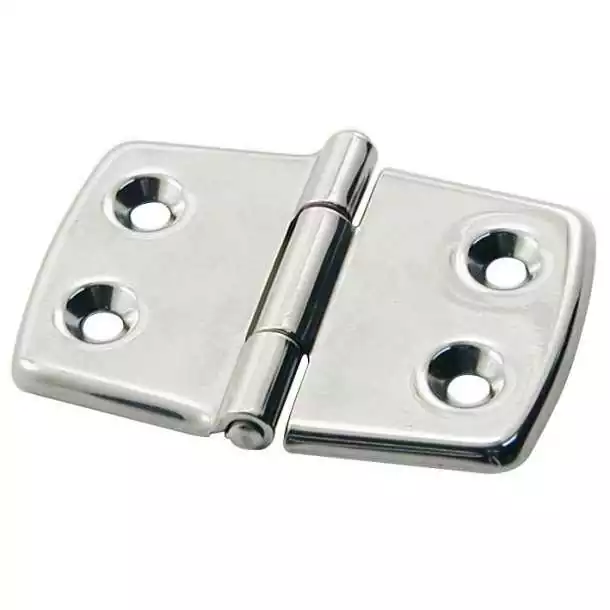 Charnière hexagonale inox 70x50mm lot de 2