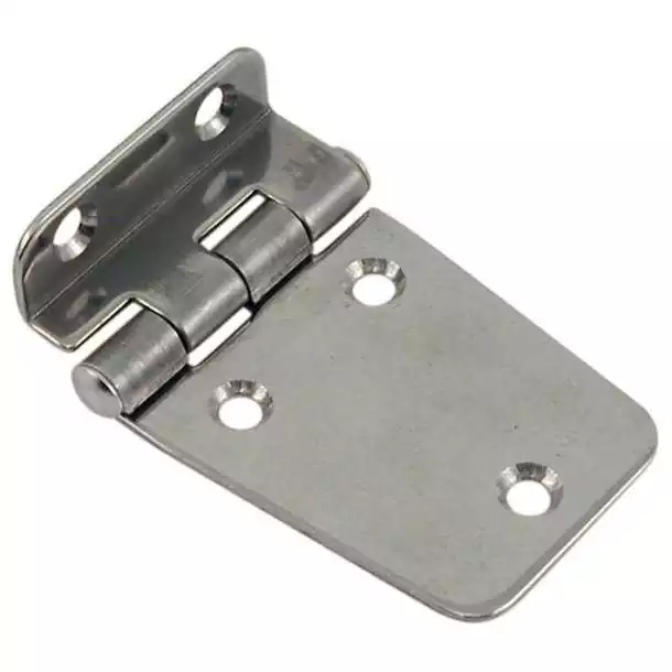 Charnière déportée hexagonale inox 63x40mm lot de 2