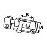 Targette laiton chromé 105x32mm
