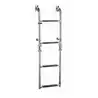 Échelle de bain inox 4 marches avec poignées repliable montée sur tableau arrière