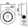 Poulies en nylon montées sur billes en Delrin diamètre 10mm