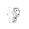 Mousqueton à oeil émerillon inox diamètre 21mm Oeil 14mm Longueur 90mm charge 1280Kg