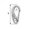 Mousqueton de sécurité Wichard diamètre 16mm Oeil 13mm Longueur 100mm
