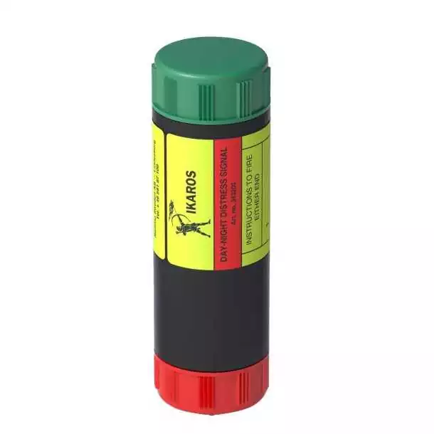 Signal jour et nuit HANSSON produit une lumière rouge et fumigène orange 15 secondes à 10000 Candelas
