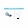 2 Ampoules poirettes 12V 15W Culot Dimensions BA15D 