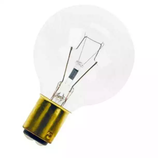 10 Ampoule 24V 25W BA15D sphérique diamètre 45x75mm