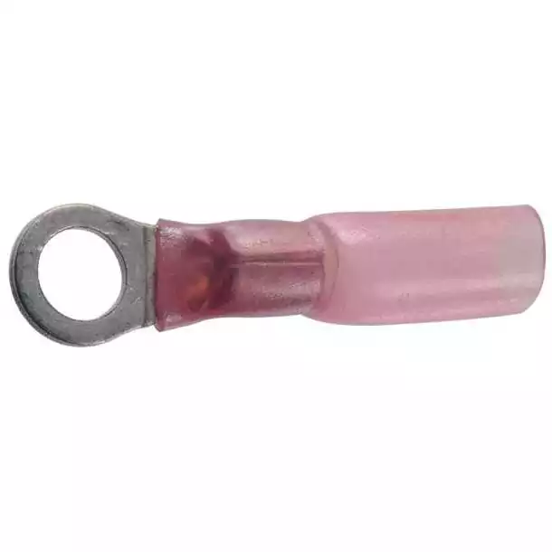 Cosse thermo-rétractables à œil 4mm rouge lot de 10 section câble 0,5-1,5mm²