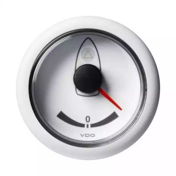 Indicateur Angle de barre diamètre 52 mm 12-24V blanc 40 degrés