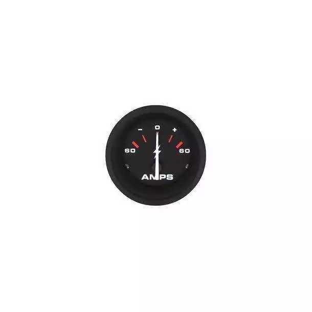 Indicateur ampèremètre 60A - 0 - 60A 52mm Noir éclairage de fond et périphérique