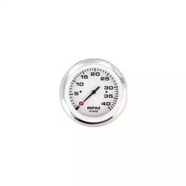 Indicateur Compte-tours Affichage 0-4000 tr/mn 76mm Blanc éclairage rouge Emetteur Alternateur