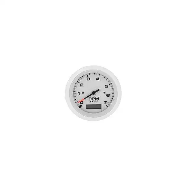 Compte-tours horamètre 0-7000 tr/mn Blanc 76mm Emetteur Bobine ou alternateur O/B