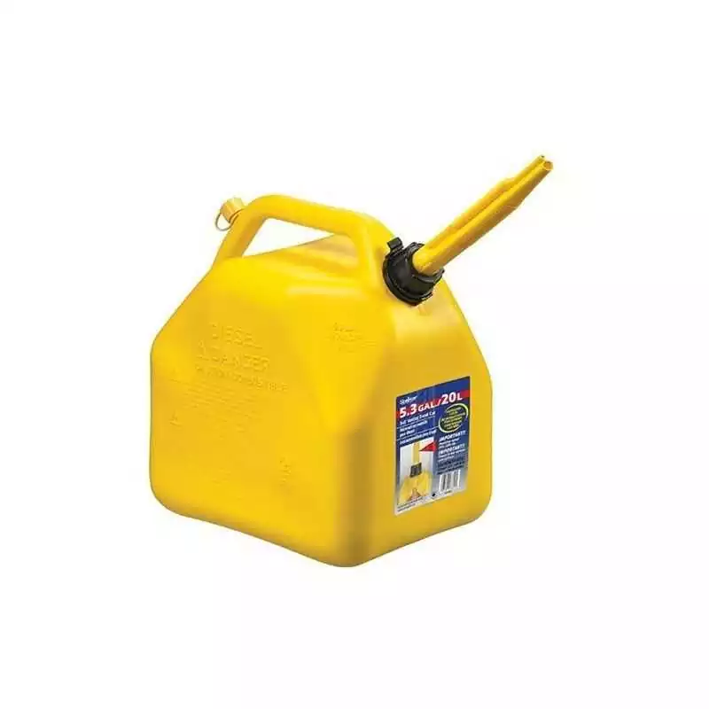 Jerrican 20 Litres jaune avec bec anti-éclabousure bouchon avec sécurité enfant