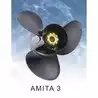 Hélice SOLAS BFT60-BFT90 BF75-BF130 3 pâles 13 1/4X17 rotation R Honda Tohatsu Nissan échappement par hélice 15 cannelures