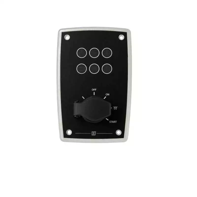 Tableau de bord moteur aluminium noir 12V 154x100mm pour voiliers