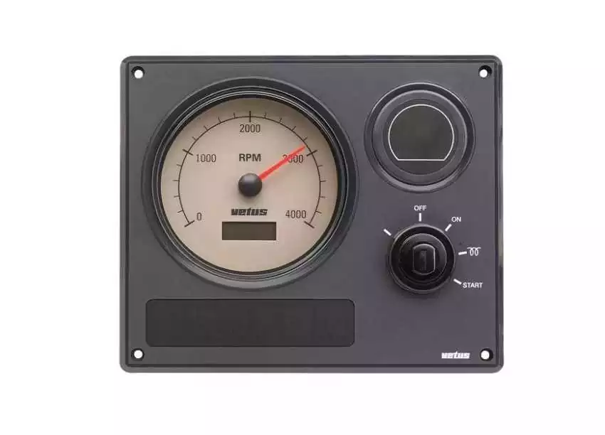Tableau de bord moteur synthétique type MP21 12V 1 instrument beige 0-4000 RPM