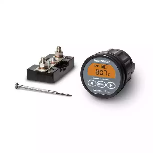 Mastervolt BattMan Pro 12/24V DC 2 batteries affiche le temps restant enregistre un historique