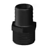 Raccord cannelé et fileté droit 3/4" BSP noir diamètre 19mm