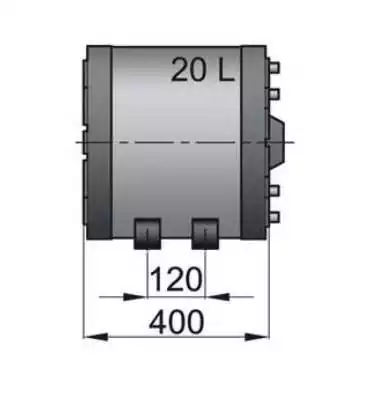Chauffe-eau capacité 20L en inox double paroi chauffe avec le moteur du bateau