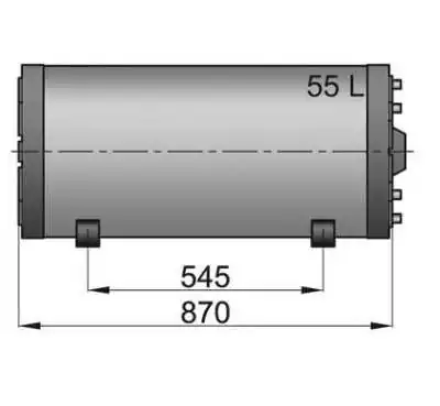 Chauffe-eau capacité 55L en inox double paroi chauffe avec le moteur du bateau