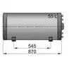 Chauffe-eau capacité 55L en inox double paroi chauffe avec le moteur du bateau