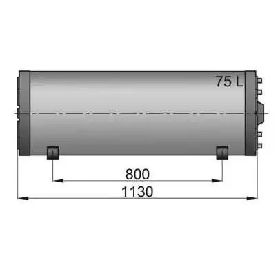 Chauffe-eau capacité 75L en inox double paroi chauffe avec le moteur du bateau