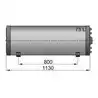 Chauffe-eau capacité 75L en inox double paroi chauffe avec le moteur du bateau