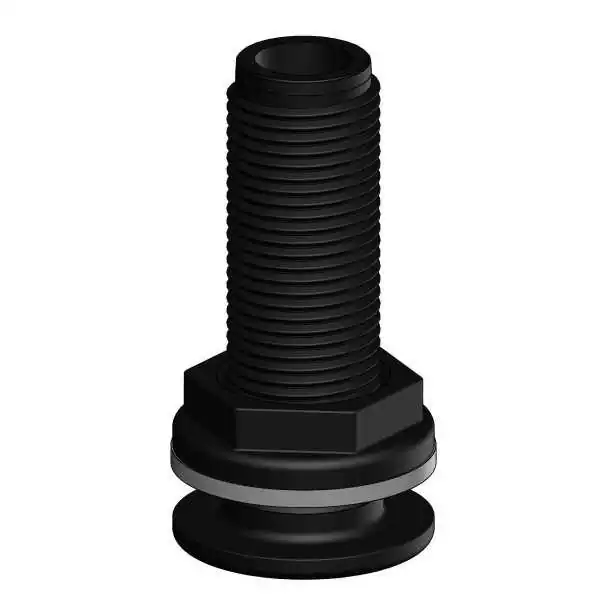 Passe-coque 1/2" pouces BSP diamètre intérieur 13mm NOIR