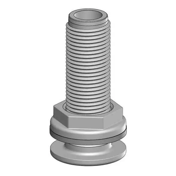 Passe-coque 3/4" pouces BSP diamètre intérieur 19mm BLANC