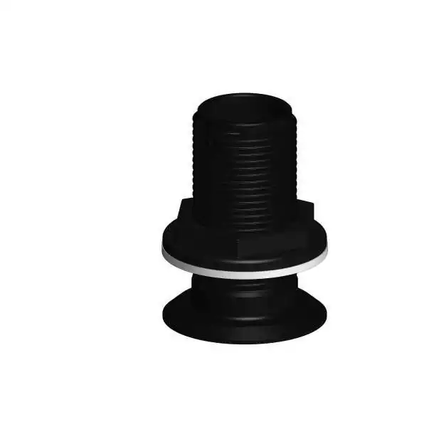 Passe-coque encastré 1"1/2 pouces BSP diamètre intérieur 36mm NOIR