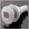 Passe-coque plastique sortie de coque fileté cannelé diamètre 18mm