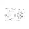 Pompe hydraulique 90 CT CAR double palier pour voiliers cylindrée 90 cm3/tour