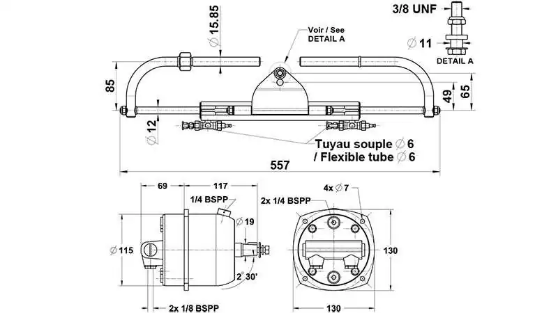 Kit de direction hydraulique LS 80 PRO – Pompe 20HB-CAR – Hors-bord jusqu’à 80 CV