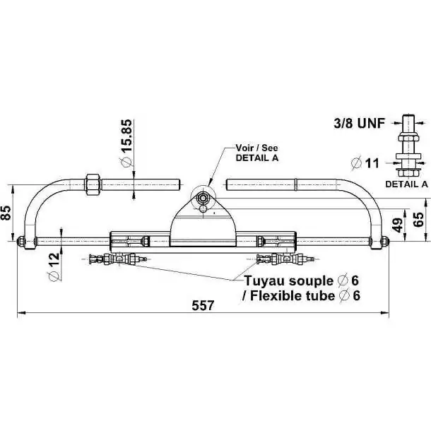Kit de direction hydraulique LS 80 PRO – Pompe 20HB-CAR – Suzuki 40 à 60 CV – Flexible 12 m