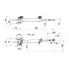 Vérin VHM 26 DTP avec raccord moteur inboard jusqu’à 27 m.kg