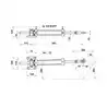 Vérin hydraulique VHM 50 DTP C300 moteur inboard jusqu’à 240 m.kg