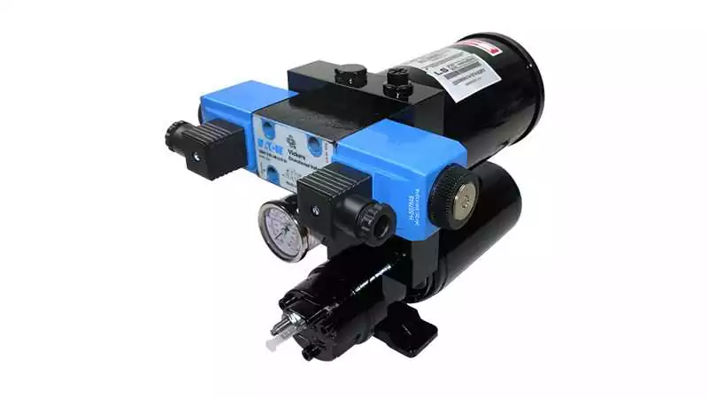 Groupe hydraulique à débit réglable EV2 12V de 0.2 à 2 L/min non réversible