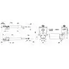 Ensemble verin linéaire hydraulique 50ST 203 Newave 24V débit fixe