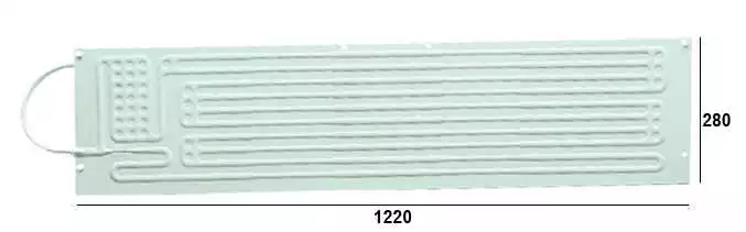 Evaporateur plaque PT14 plat freezer 100L Frigo 250L raccords rapides 1220x280mm