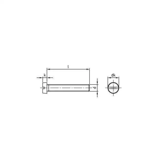 Boite de 50 vis métaux tete cylindrique diamètre 5mm Longueur 20mm