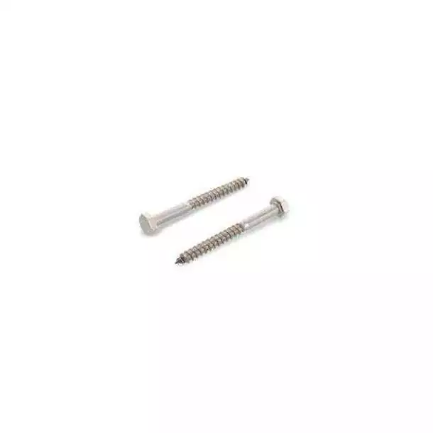 Boite de 25 tirefonds vis à bois tête hexagonale diamètre 6mm Longueur 30mm