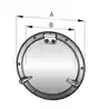 Hublot diamètre 184mm inox type PQ52 diamètre 151mm moustiquaire incluse