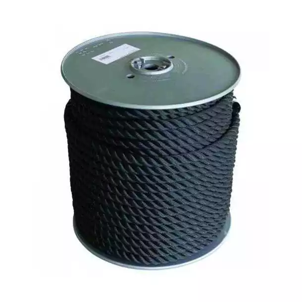 Cordage 3 torons Bobine 100M NOIR Diamètre 12mm