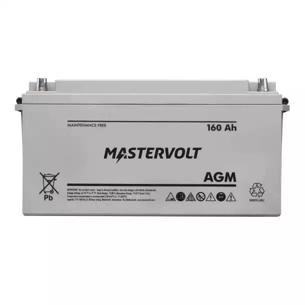 Batterie Mastervolt sans entretien AGM EV 12V 160A dimensions 485 x 242 x 170mm