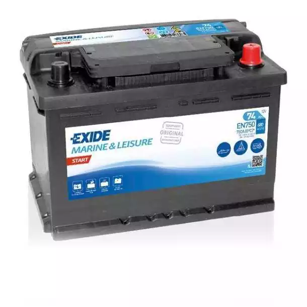 Batterie Exide START 12V 74A dimensions 278 x 175 x 190mm