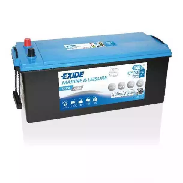 Batterie Exide Dual AGM 12V 140A dimensions 513 x 189 x 223mm