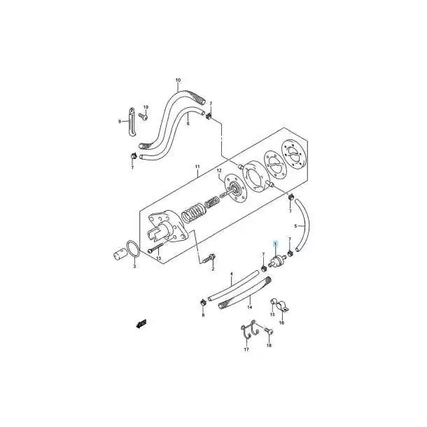 Filtre à essence Suzuki 4T DF4 à DF175 2T DT3,5 à DT20 Johnson Evinrude 5032238 BJ4 à BJ70