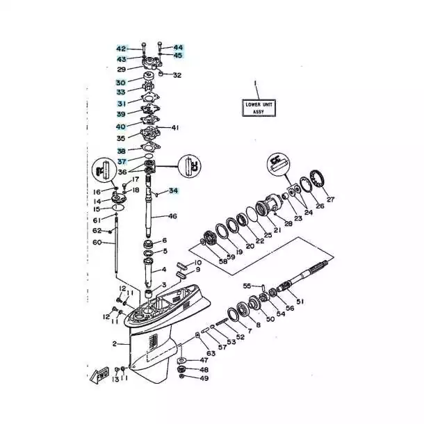 Kit pompe à eau Yamaha 6H3-W0078-02 SIE18-3465