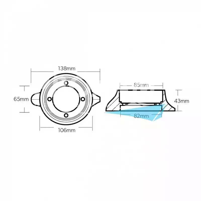 Anode aluminium collerette d'hélice pour Sail Drive 110S origine 875812